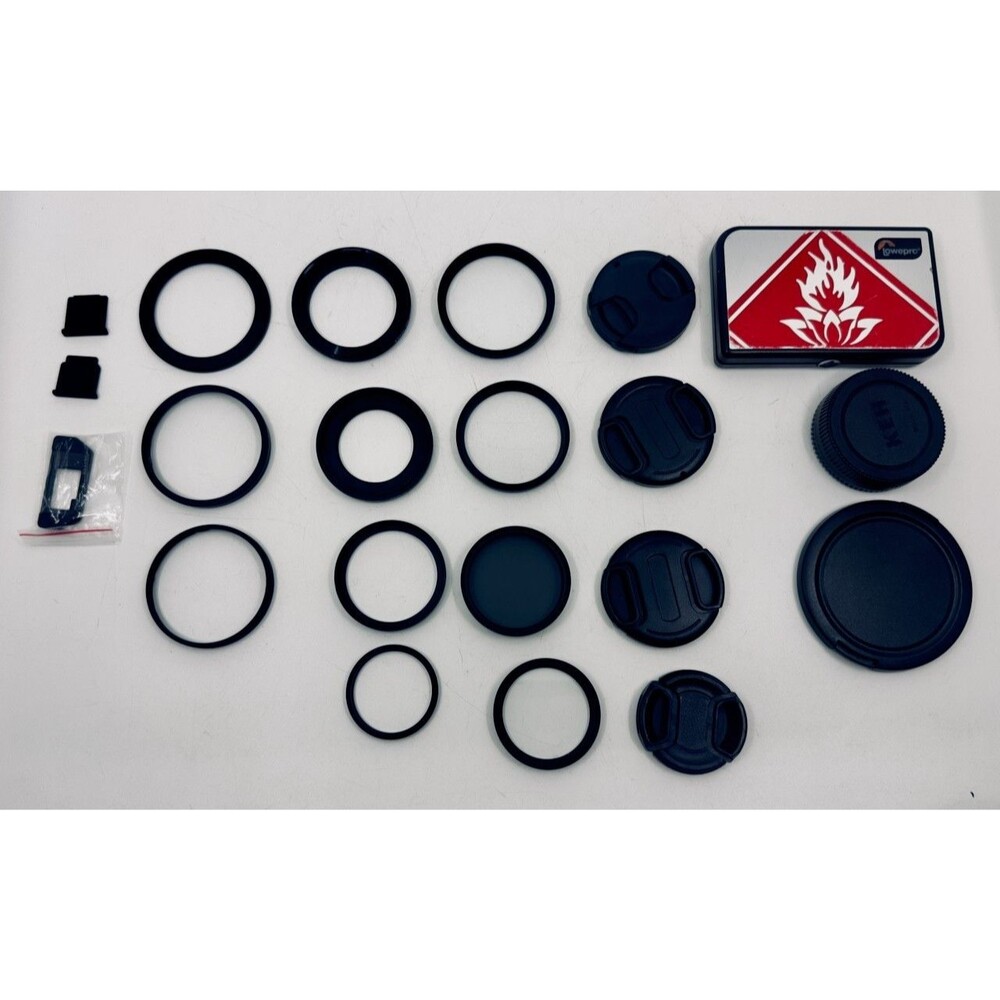 Camera Filter & Accessory Lot - Tiffen 43/46/52mm Filters, Step-Up Rings, Cap